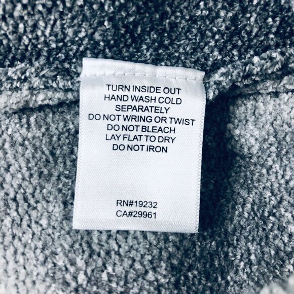 Alfred Dunner Vtg Patchwork Sweater Petite Large Acrylic Chenille Green Gray - Picture 10 of 10